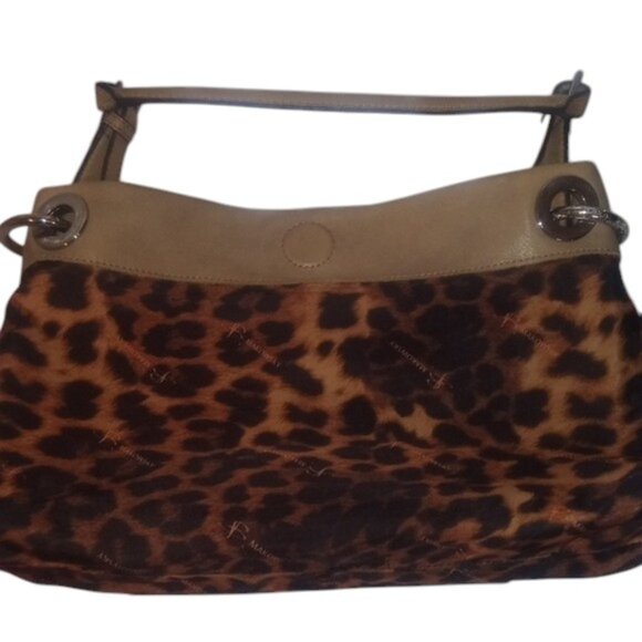 B.Makowsky Tan Leather Shoulder Bag GUC - Picture 7 of 8